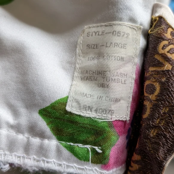 David Brown California Empire Midi Dress L Vintage Floral Beach Summer Wedding - Picture 7 of 7